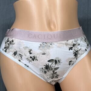 Cacique Lane Bryant Cotton Hipster Panty Panties Size 14/16 Pink White Floral